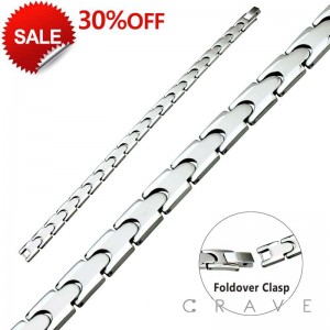SNAKE-LINK DUAL FINISH STAINLESS STEEL BRACELET