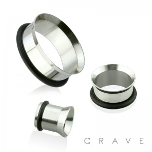 316L Surgical Steel Single Flared Tunnel Plug up to 2"(50mm )
