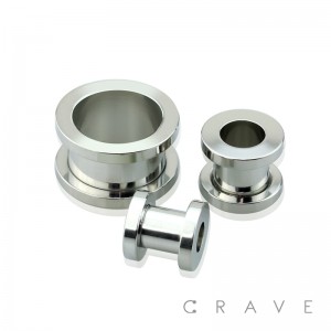 316L SURGICAL STEEL SCREW FIT TUNNEL PLUG