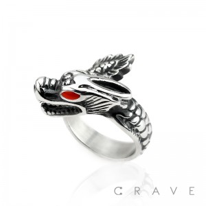 STAINLESS STEEL WRAP AROUND DRAGON RING