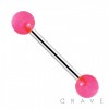 GLOW IN THE DARK 316L SURGICAL STEEL BARBELL