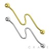 316L SURGICAL STEEL DEEP WAVED INDUSTRIAL BARBELL