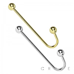 316L SURGICAL STEEL CANE FOLDED INDUSTRIAL BARBELL