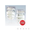 96PCS OF SEPTUM RINGS WITH FREE 2-SIDED ACRYLIC COUNTER TOP MULTI PURPOSE 4 LEVEL CASE WITH LOCK