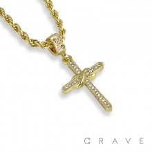 INFINITY CROSS PENDANT WITH ROPE CHAIN