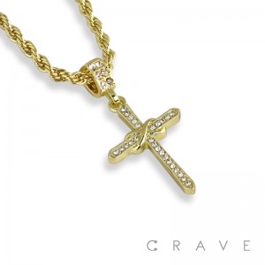 INFINITY CROSS PENDANT WITH ROPE CHAIN