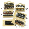 ASSORTED 6 PACKS OF 4 PIECE SET MULTILAYER MIXED AND MATCHED ADJUSTABLE WRAP BRACELET