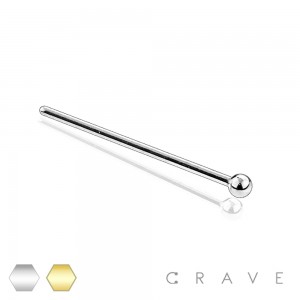 316L SURGICAL STEEL NOSE FISHTAIL WITH PLAIN BALL