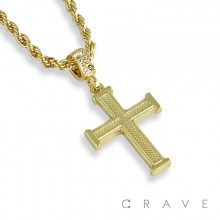 25*39MM CROSS PENDANT WITH ROPE CHAIN