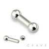 INTERNALLY THREADED 316L SURGICAL STEEL BARBELL