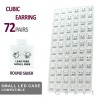 72 PAIRS OF CLEAR ROUND CZ STUD EARRINGS TRAY