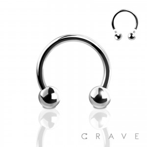 316L SURGICAL STEEL INTERNALLY THREADED HORSESHOE WITH BALL