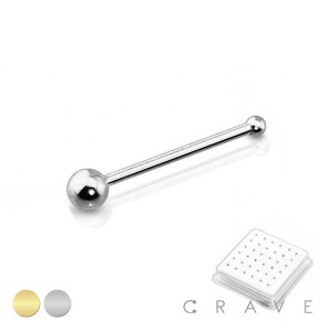 36PCS OF 24 GAUGE 925 STERLING SILVER NOSE BONE PACKAGE