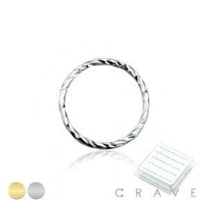 20 PCS OF SWIRL TWIST BENDABLE 925 STERLING SILVER NOSE HOOP O-RING PACKAGE