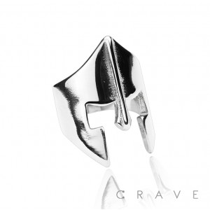 STAINLESS STEEL SPARTAN HELMET RING