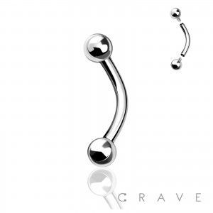 INTERNALLY THREADED 316L SURGICAL STEEL EYEBROW WITH BALL