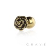 316L SURGICAL STEEL ROSE CARTILAGE/TRAGUS BAR (FLOWER)