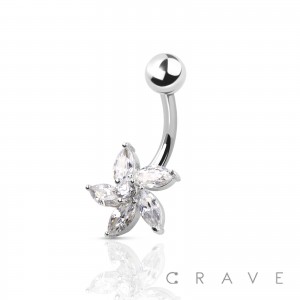 WHIRLWIND GEM PAVED 316L SURGICAL STEEL NAVEL