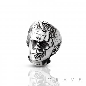 STAINLESS STEEL FRAKEN DEAD MAN SKULL RING