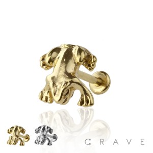 FROG SHAPE 316L SURGICAL STEEL CARTILAGE BARBELL (ANIMAL)(REPTILE)