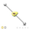 CUTE AVOCADO 316L SURGICAL STEEL INDUSTRIAL BARBELL