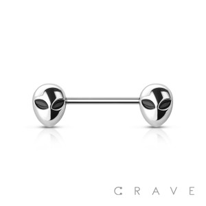 ALIEN FACE 316L SURGICAL STEEL NIPPLE BAR