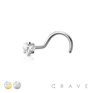 316L SURGICAL STEEL HEART SHAPE PRONG SET FISH HOOK 