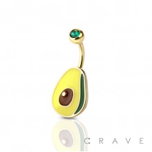 AVOCADO 316L SURGICAL STEEL NAVEL RING