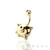 CUTE PIG 316L SURGICAL STEEL NAVEL RING (ANIMAL)
