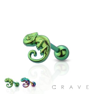 CHAMELEON TOP 316L SURGICAL STEEL BAR CARTILAGE