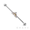 RAINBOW 316L SURGICAL STEEL INDUSTRIAL BARBELL