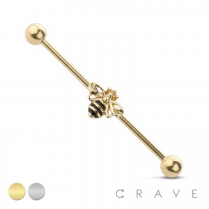 QUEEN BEE 316L SURGICAL STEEL INDUSTRIAL BARBELL