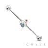 CUPCAKE 316L SURGICAL STEEL INDUSTRIAL BARBELL (SUMMER)