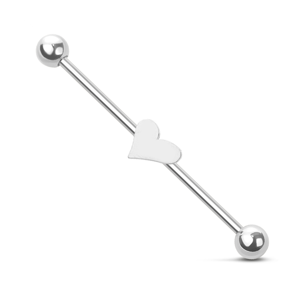 HEART 316L SURGICAL STEEL INDUSTRIAL BARBELL