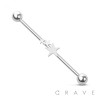 TRIPLE STAR 316L SURGICAL STEEL INDUSTRIAL BARBELL