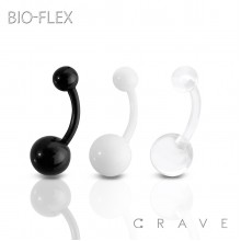 BIO-FLEX BARBELL WITH UV ACRYLIC BALL BASIC NAVEL RING