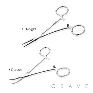 STAINLESS STEEL HEMOSTAT CURVED, STRAIGHT TIP FORCEPS TOOLS