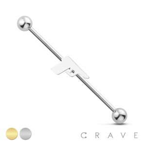 GUN 316L SURGICAL STEEL INDUSTRIAL BARBELL