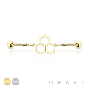 HONEYCOMB CHAIN LINK MULTI PURPOSE 316L SURGICAL STEEL INDUSTRIAL BARBELL