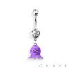 OCTOPUS 316L SURGICAL STEEL DANGLE NAVEL RING (SUMMER)(ANIMAL)