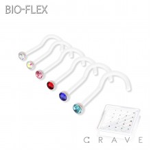 20PCS OF BIO-FLEX 2MM ROUND MIX COLOR CZ NOSE SCREW PACKAGE