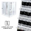 189 PCS OF ASSORTED 316L SURGICAL STEEL PRONG ROUND & SQUARE CZ STUD EARRINGS PANEL