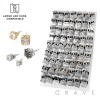 189PCS OF ASSORTED 316L STAINLESS STEEL PRONG SQUARE CZ STUD CROWN EARRINGS PANEL