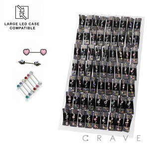 126PCS OF ASSORTED 316L STAINLESS STEEL NIPPLE BAR PANEL