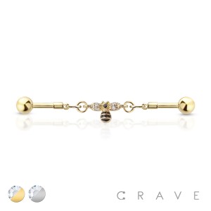 BEE LINKED 316L SURGICAL STEEL INDUSTRIAL BARBELL