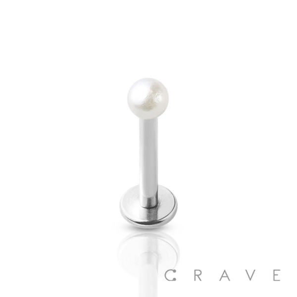 PEARL TOP 316L SURGICAL STEEL LABRET