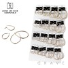 48 PAIRS OF ASSORTED HOLLOW HOOP EARRING INSERT PANEL PACKAGE