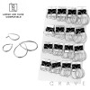 48 PAIRS OF ASSORTED HOLLOW HOOP EARRING INSERT PANEL PACKAGE