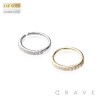 14K Gold CZ PAVED BENDABLE NOSE HOOP RINGS