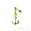ANCHOR DANGLE SURGICAL STEEL CARTILAGE BARBELL